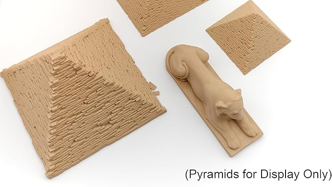 Reclining Lion Figurine, Egyptian Mythology Decor with Sandstone-Like Texture Finish, Paint-It-Yourself Figurine, 2.0 inches Tall - Bloomnest