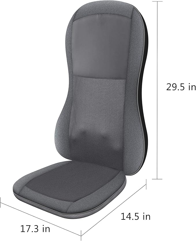 COMFIER Shiatsu Full Back Massager,Massage Chair Pad with Heat,2D/3D Massage Seat Cushion,Chair Massager with 10 Shiatsu Nodes, Rolling Kneading Chair Pads for Lower Back,Gift for Men,Women - Bloomnest