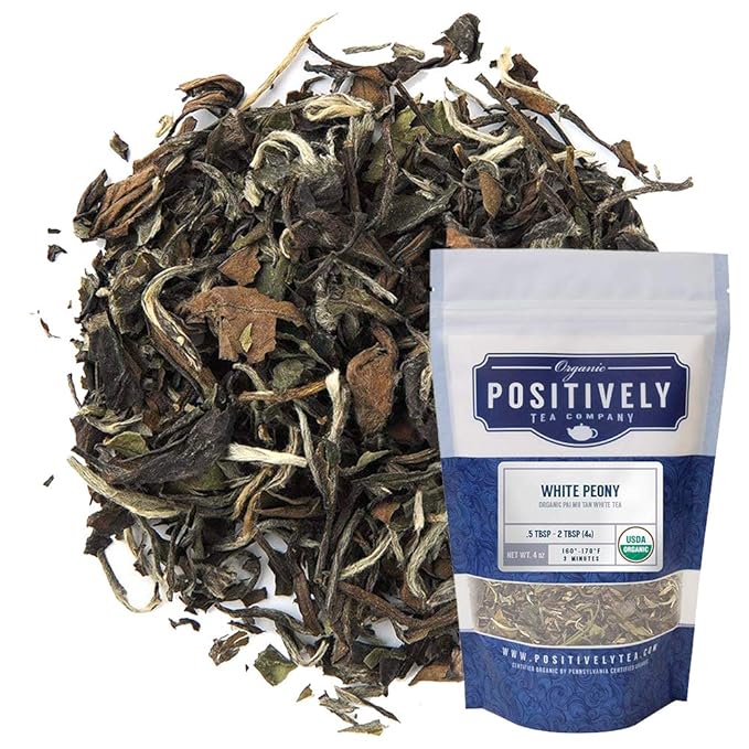 Organic Positively Tea Company, White Peony White Tea, Loose Leaf, 4 Ounce - Bloomnest