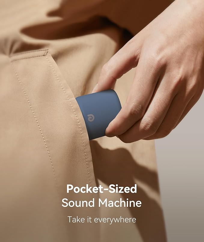 Dreamegg Travel White Noise Machine - Portable Sound Machine for Baby Adults, Travel Sound Machine for Sleep, 16 Nature Sound, Timer, White Noise Machine for Sleeping Gift, Navy