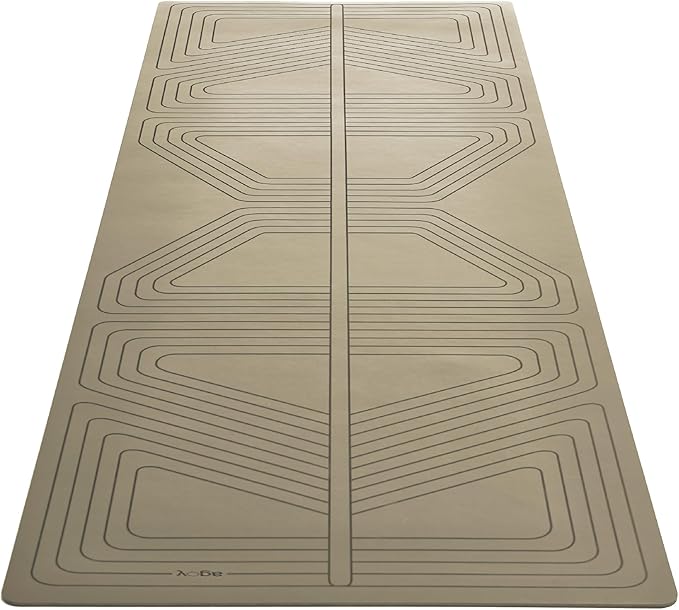 agoy Pro+ Warrior - Premium Non-Slip Yoga Mat – Eco-Conscious Design - PU Mat With Wet/Dry Grip+ - Focus Alignment - Lazer-Etched Technology - A Portable Standard Size Mat for All Styles of Yoga