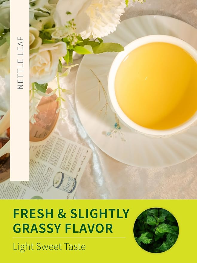 TeeLux Nettle Leaf Tea Bags, Nettle Herbal Tea, Natural Stinging Nettle Tea, Caffeine Free, Mild & Smooth taste, 100 Count - Bloomnest