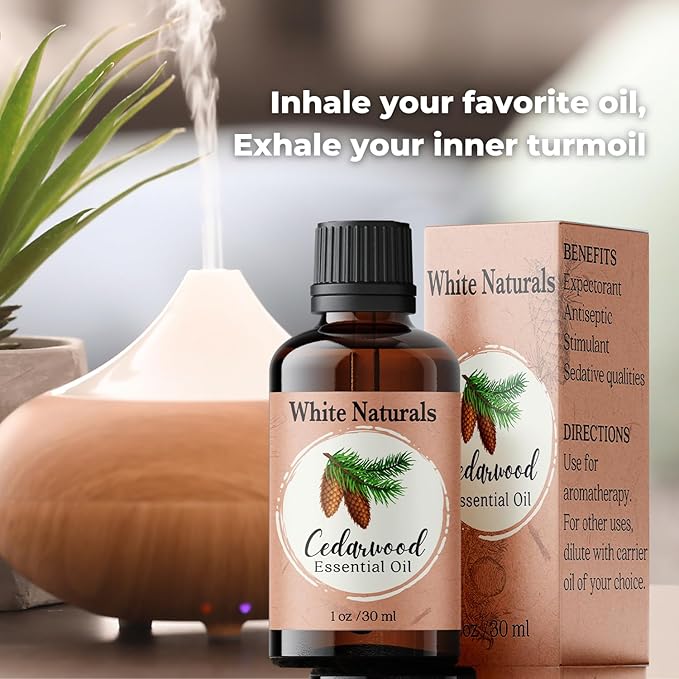 Cedarwood Essential Oil - Organic Pure Natural Undiluted Cedar Wood for Aromatherapy Home Diffuser, Premium Therapeutic Grade, Perfect for Massage Hair Body Skin Candle Soap Making with Glass Dropper - Bloomnest