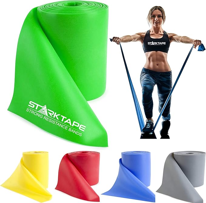 Resistance Bands Professional 8,16, 25, 50 Yards Bulk Rolls. Latex-Free Elastic Physical Therapy Band. No Scent, No Powder - Perfect for Home Exercise, Yoga, Pilates, Gym, Rehab, Workout - Bloomnest