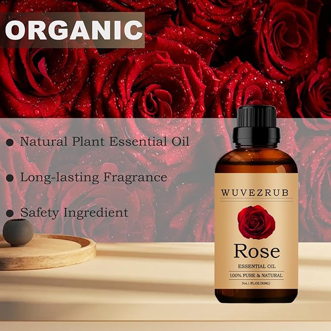 Rose Essential Oils, 30ML Pure and Natural Essential Oil for Aromatherapy Diffuser - Rose /1 Fl Oz - Bloomnest
