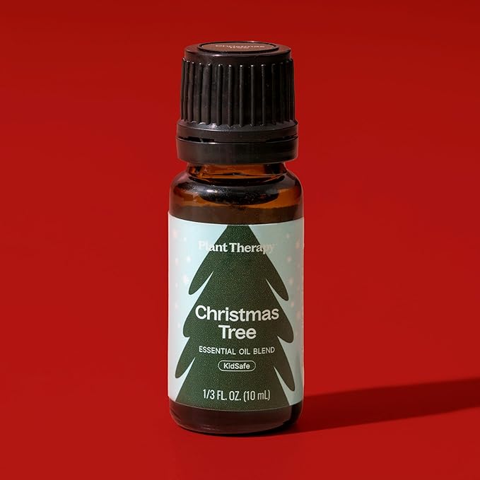 Plant Therapy Christmas Tree Holiday Essential Oil Blend 10 mL (1/3 oz) Crisp & Refreshing, Traditional Holiday Scent, Supports a Healthy Respiratory System - Bloomnest