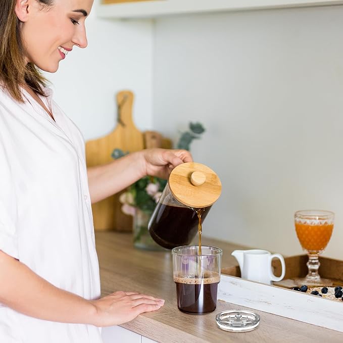 13oz Glass Tumbler with Straw and Lid，Reusable Iced Coffee, Tea, Smoothie, and Water Cup, Sealed Carry-On Glass Cups for Travel and Outdoor Use (Coffee, 1 Pack) - Bloomnest