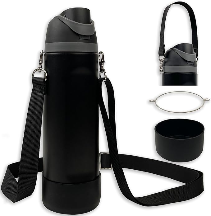 Silicone Boot Set for Owala Water Bottle 24 oz, 32 oz, 40 oz - Includes Non-Slip Sleeve, Shoulder Strap & Handle Strap, Perfect Owala Accessories, Fits Owala Tumbler, Owala FreeSip, Candy Coated SITKOL