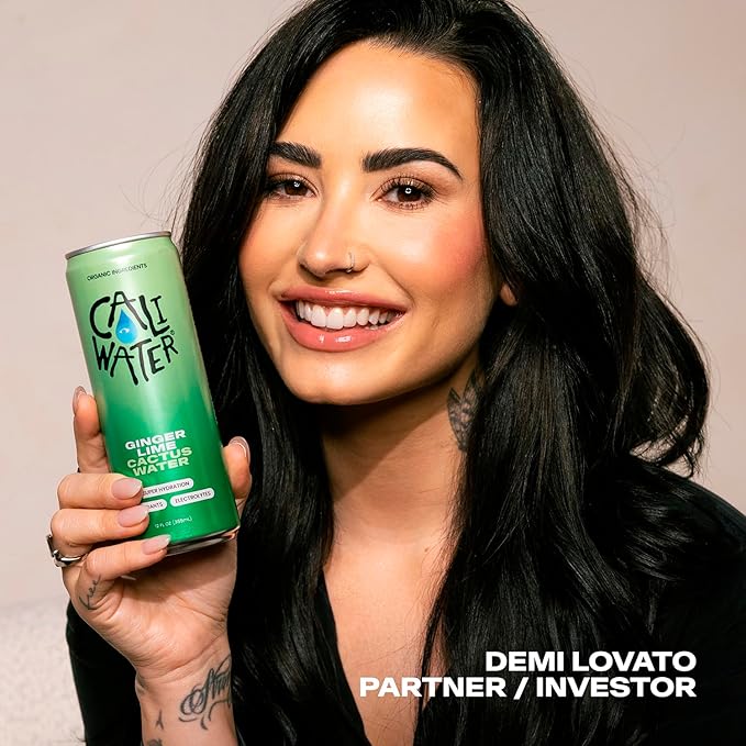 Caliwater - Organic Cactus Water - Ginger and Lime - 5g Sugar, 25 Calories - Coconut Water Alternative - Natural Plant Based Hydration - Skin Care, Electrolyte Drinks - Flavored Water - 12 Cans - Bloomnest
