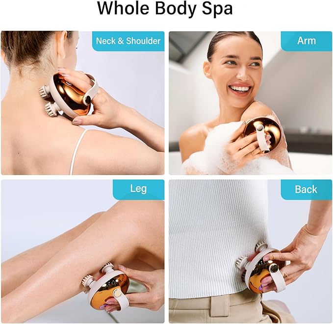 arboleaf Electric Scalp Massager Head Massager Scalp Stress Relax, 5 in 1 Kneading 128 Massage Nodes, Waterproof Hair Massage with 8 Removable Claws Cat Scratcher, Gift for Dad Mom arboleaf