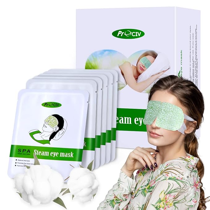 16 Packs Steam Eye Mask,Warm Eye Compress for Dry Eyes Sleep Mask,Hot Auto Heated Eye Masks Relaxing Items for Women Moist Heat for Eyes Soothing Eye Fatigue,Disposable EyeMask for SPA Essentials - Bloomnest
