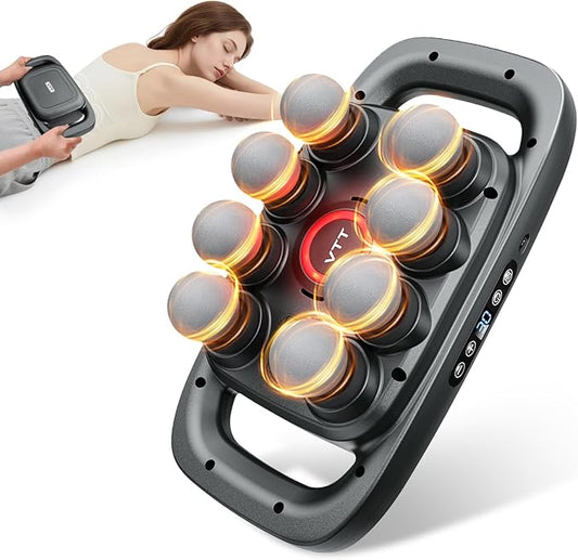 VTT 8-Head Massage Gun, Deep Tissue Back Massager, Electric Handheld Massager for Back, Shoulders, Legs, Muscle Pain Relief, Ideal Gifts for Women, Men, Mom, and Dad - Bloomnest