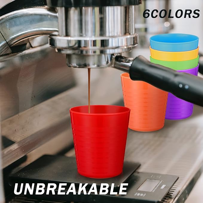 Eccliy 36pcs Kids Cups 8 oz Unbreakable Plastic Stackable Juice Reusable Tumblers Bulk Plastic Drinking Cups for Toddlers Baby Kids, Dishwasher Safe, 6 Colors(Bright Colors) - Bloomnest