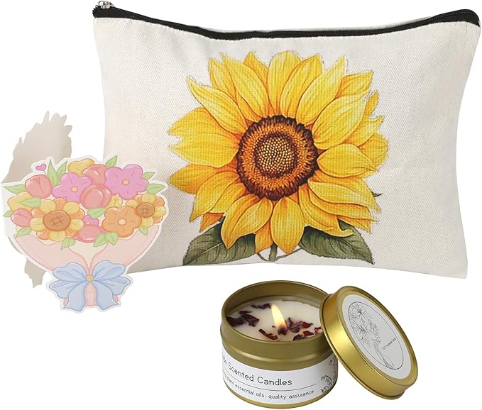 Birthday gifts for women, sunflower gift baskets, care package,sending you sunshine gift box for women with coffee mug and sunflower crochet, unique sunshine themed gift box. - Bloomnest