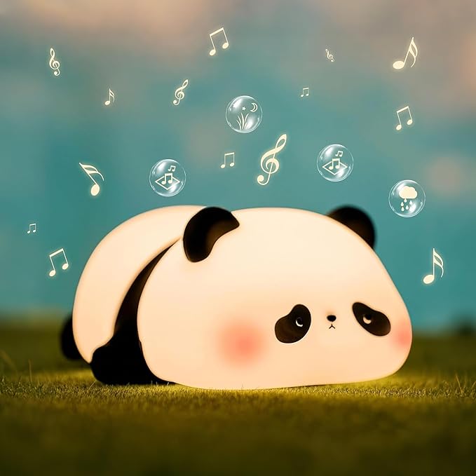 Panda Night Light with White Noise, Sound Machine for Baby Sleeping Aid,Toddler Sleep Trainer 4 Soothing Sleep Sounds,Timer/Dimmable Nursery Silicone Night Light, Cute Panda Gifts for Kids Boys/Girls - Bloomnest