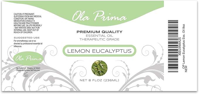 Ola Prima Lemon Eucalyptus Essential Oil 8 fl oz Pure Therapeutic Grade OlaPrima