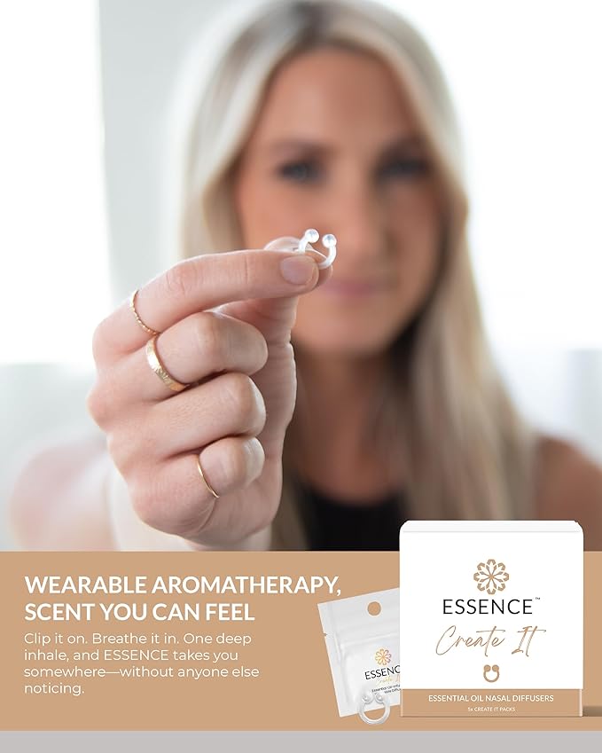Essence Nasal Diffuser Create-It Bundle – DIY Essential Oil Silicone Nose Ring Kit for Custom Aromatherapy Blends – Wearable DIY Diffuser for Personalized Scents - Bloomnest