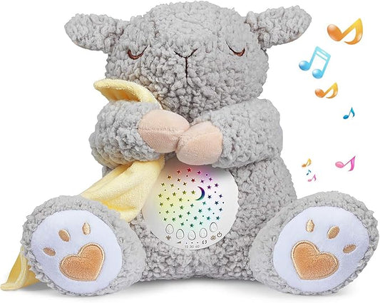 BEREST Rechargeable Baby Sleep Soother, Mom's Heartbeat Babies Cry Sensor Lullabies & White Noise Sound, Nursery Decor Night Light Projector Toddler Crib Sleeping Aid, Boys & Girls Shower Gifts - Bloomnest