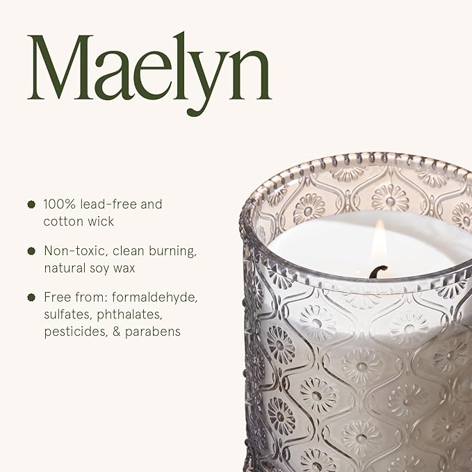 LA JOLIE MUSE Linen Cotton Oasis Scented Candle - Cotton, Jasmine & Warm Musk | 6 oz Natural Soy Wax | 40 Hours Clean Burn | Gift-Ready for Hosts, Gatherings | Elegant Home Décor - Bloomnest