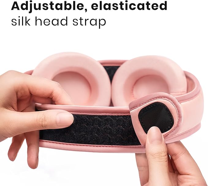 Manta Silk Mask - 100% Blackout Silky Sleep Mask, 22 Momme Premium Silk Eye Mask for Deep Sleep, Breathable & Machine Washable (Pink) - Bloomnest