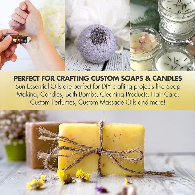 Sun Essentials Oils - 4 oz Eucalyptus Essential Oil with Dropper for Diffuser, Skin, Aromatherapy Massage, Humidifier, Scent for Candle, Lotion & Soap Making at Home, Fragrance for Room - Bloomnest