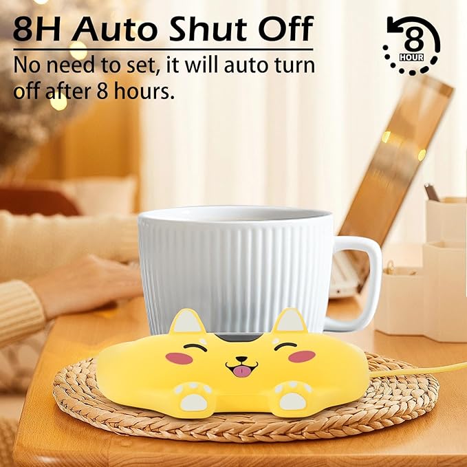 PUSEE Mug Warmer,Coffee Warmer for Desk Candle Warmer Auto Shut Off,Coffee Cup Warmer with 3 Temp Settings,Electric Beverage Warmer Plate for Coffee,Tea,Water Milk and Cocoa(Not Include Cup) - Bloomnest