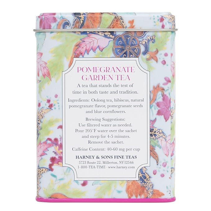 Harney & Sons Pomegranate Garden Tea 20 sachets | Flavored Oolong with hint of Hibiscus - Bloomnest