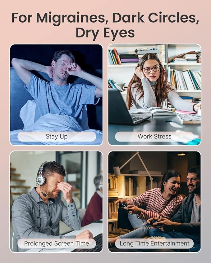 RENPHO Eyeris 1 Eye Massager with Heat, Birthday Gifts Eye Mask for Mom Dad Women Men Her Him, Smart Sleep Mask for Relax, Reduce Strain - Bloomnest