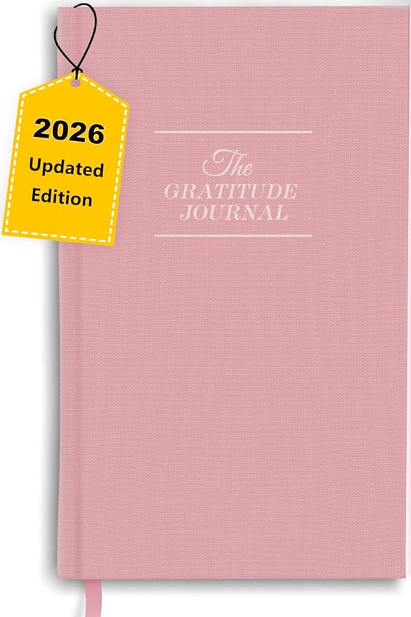 The Original Gratitude Journal with Inspiring Prompts & Quotes for Mindfulness, Reflection & Personal Growth - Daily Wellness Journal for Men & Women - Luxurious Linen Pink Cover Bloomnest