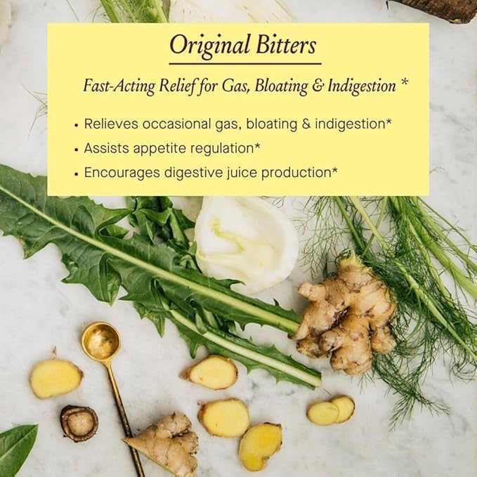 Urban Moonshine Original Digestive Bitters - Debloat - Gut Health - Appetite Regulation - Digestive Support - Certified Organic - Dandelion Root - Burdock Root - 8 Fl Oz - Bloomnest