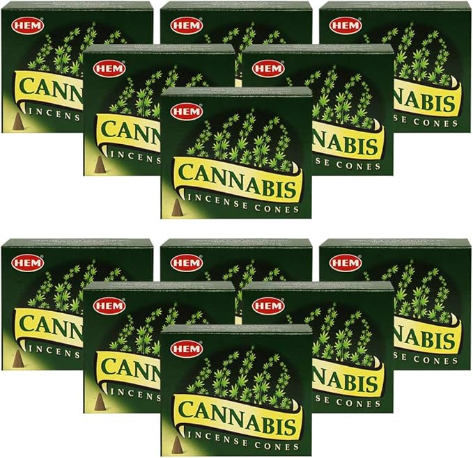 Cannabis Incense Cones and Cone Incense Burner Bundle Insence Insense Hem Incense TRUMIRI