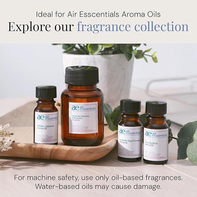 Air Esscentials The Mini Essential Oil Diffuser for Home, Waterless & Smart Portable Diffuser for Essential Oils, USB-C & Rechargeable with Adjustable Settings, Covers 300 Sq. Ft., Black - Bloomnest