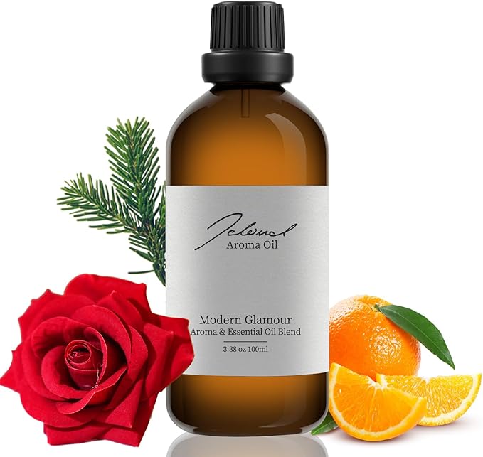 JCLOUD Modern Glamour Essential Oil - Inspired by W Hotel Scent - Pure Aromatherapy Diffuser Oil with Rose and Cedarwood, Home Luxury & Hotel Scents - 100mL JCLOUD