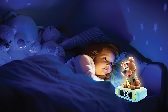 LEXiBOOK - Scooby-Doo Digital Alarm Clock for Kids with Night Light Snooze, Childrens Clock, Luminous Scooby-Doo, Blue Colour - RL800SD - Bloomnest