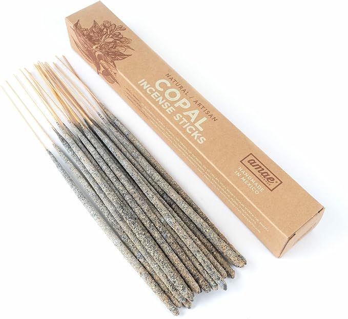 Incienso Copal Mexicano 20 Sticks Premium Mayan White Copal Incense Sticks from México.- Amae Incense