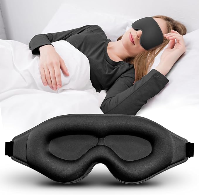 3D Advanced Eye Mask for Sleeping，Ultra Delicate Soft Skin Friendly Eye mask，100% Blackout Sleep Eye Mask for Sleep, Eyelash Extension Sleep mask - Bloomnest