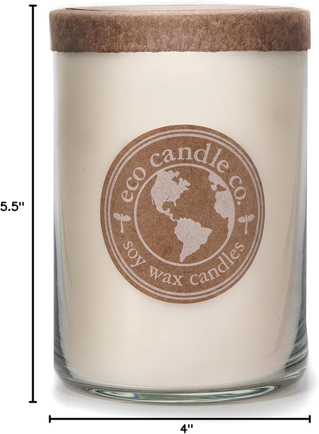 ECO CANDLE CO. Recycled Candle, Happily Ever After, 26 oz. - Scents of Wedding Bouquets - 100% Soy Wax, No Lead, Kraft Paper Label & Lid, Hand Poured, Phthalate Free, Made from Midwest Grown Soybeans - Bloomnest