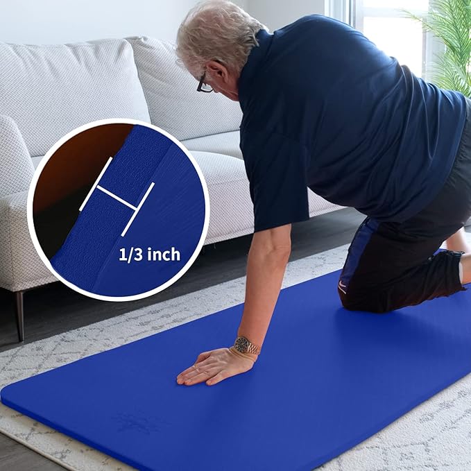 Hatha Yoga Thick TPE Yoga Mat 72"x 27"x1/3 inch Non Slip Eco Friendly Exercise Mat for Yoga Pilates & Floor Workouts - Bloomnest