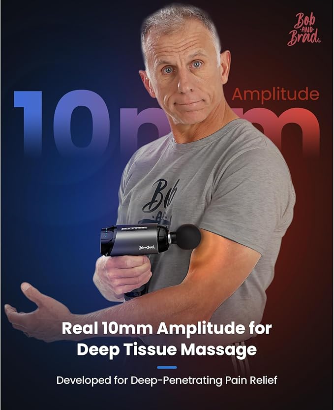 BOB AND BRAD T2 Pro Massage Gun with Heat and Cold, Deep Tissue Percussion Massager Gun, Muscle Massager, Electric Back Massagers for Professional Athletes Home Gym, FSA and HSA Eligible - Bloomnest