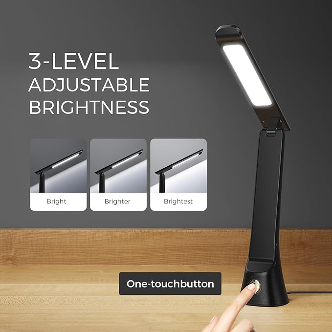 Light Therapy Lamp, 10000 LUX UV-Free LED Sunlight Light, Full Spectrum Mood Light Hayyp Lamp, Touch Control Desk Lamp with Night Light Function Work Office Home -Black - Bloomnest