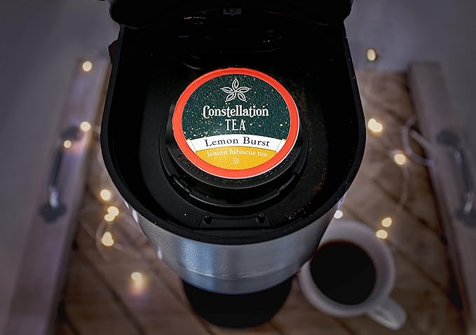 Constellation Tea Lemon Hibiscus Tea Pods Compatible with K Cup Brewers Including 2.0, (Lemon Burst) 40 Count - Bloomnest