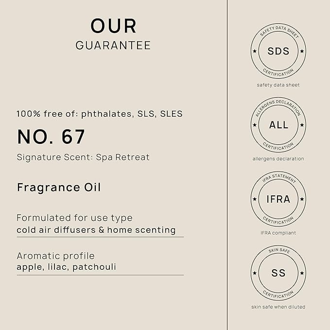 VINEVIDA [4 Fl Oz] Spa Retreat Fragrance Oil for Cold Air Diffusers - Essential Oils for Diffuser Oil Refill & Air Freshener Room Spray - Bloomnest