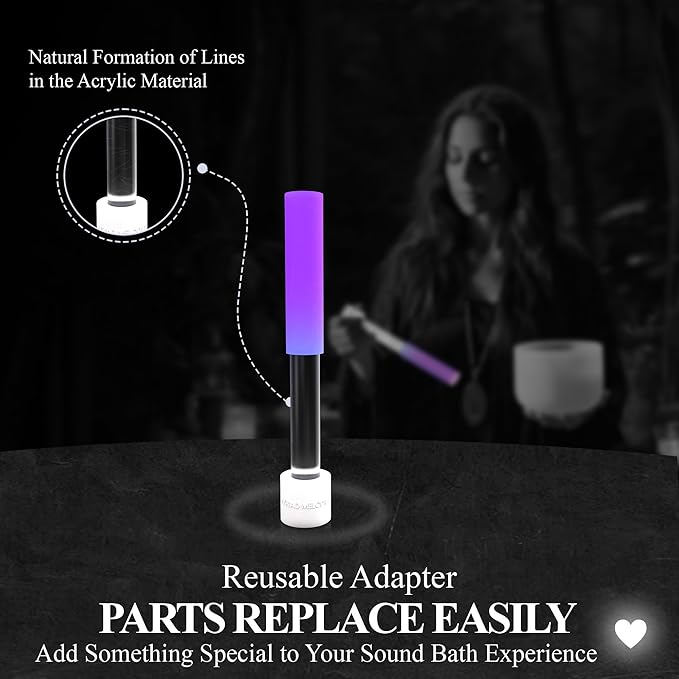 Acrylic Strikers - Small - Select Your Favorite Color Accessory To Match With Your Singing Bowl - Illuminating Wavelength For Sound Baths and Performances - Pink Color - Bloomnest