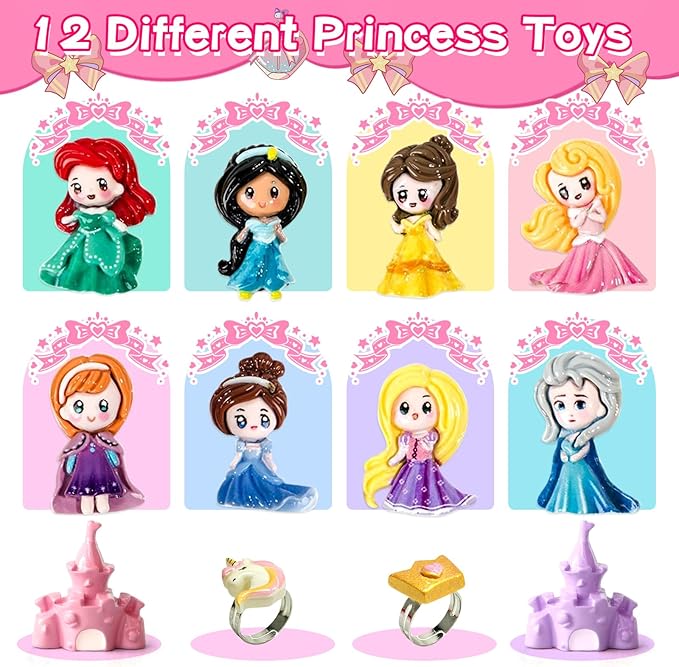 Bath Bombs for Kids with Surprise Inside Princess Toys Natural Bath Bombs Handmade Spa Organic Bubble Bath Bomb Bath Fizzy with Jewelry Set Girls Birthday Christmas Gift - Bloomnest