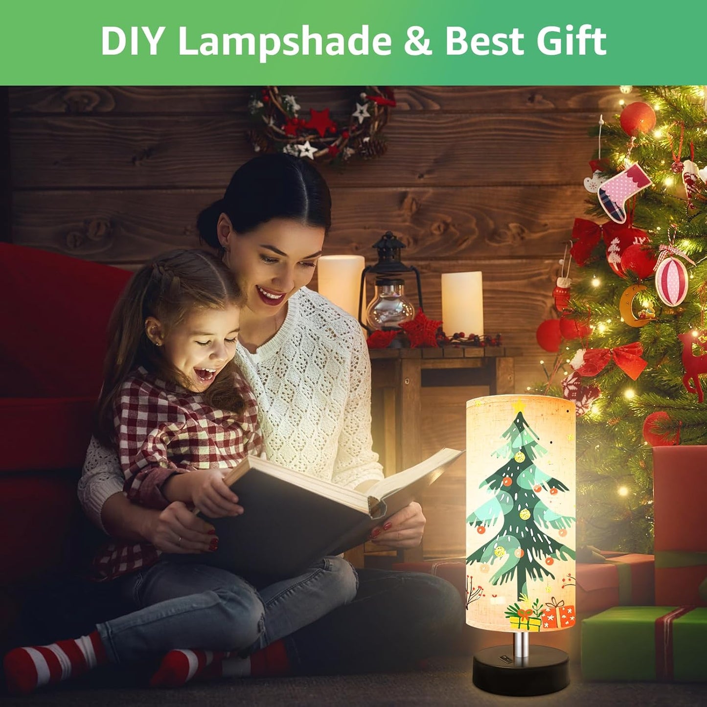 Small Lamp for Bedroom, Bedside Lamps for Night Stands, Mini Minimalist Table Lamp with Round Flaxen Fabric Shade, 11 Inch Desk Reading Lamp for Dorm Room Living Room Office Room, 1 Pack