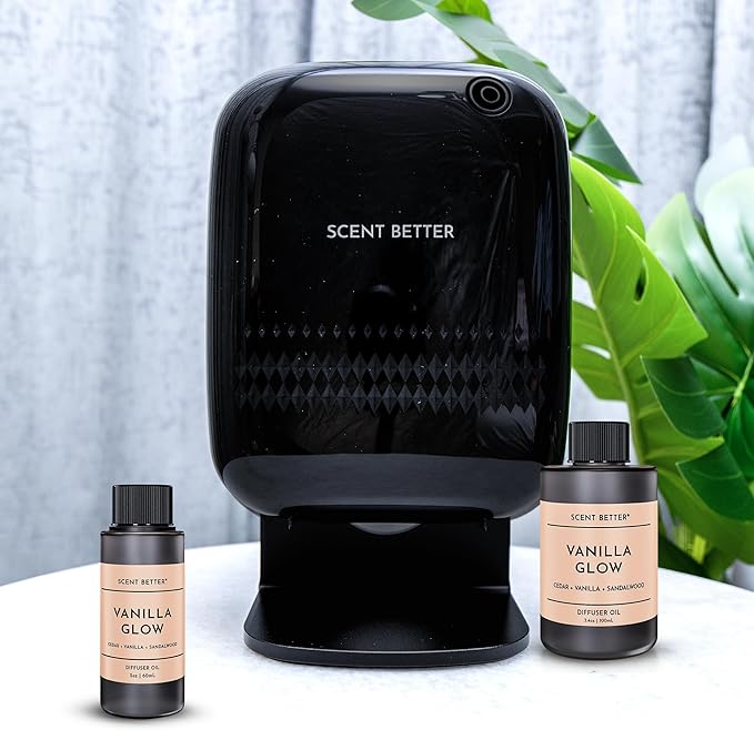 Scent Better Vanilla Glow Aroma Essential Oil Blend: an Aromatherapy Blend of Vanilla, Amber, and Sandalwood for Ultrasonic Diffusers & Nebulizers (3.3 Fl Oz, 100 mL) - Bloomnest