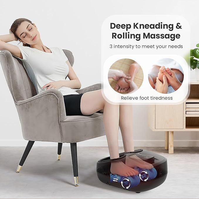 COMFIER Shiatsu Foot Massager with Heat,Kneading, Compression, Massage Machine for Plantar Fasciitis Neuropathy, Remote Control,Heated Foot Warmer, Gifts for Men,Women,Size 13 - Bloomnest