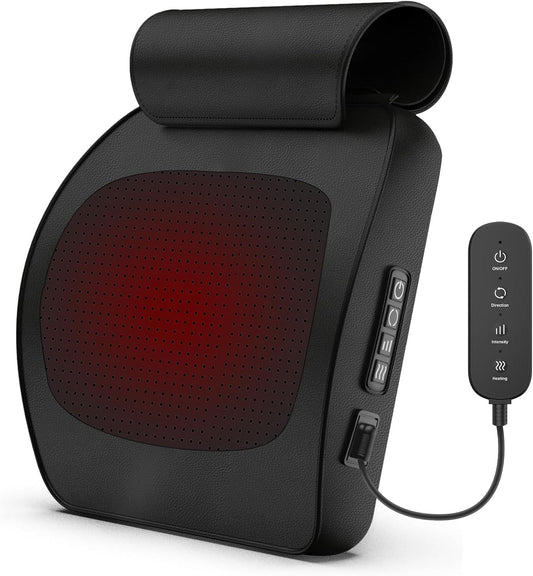 Back Massager with Heat - Shiatsu Back Massager for Pain Relief Deep Tissue - Electric 4D Massage Pillow for Shoulder, Back, Legs, Foot, Gift for Women Men Mother's Day Father's Day