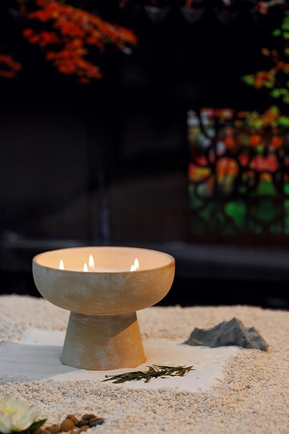 BLUEME Renew - Ivy & Rose, Luxury Candle w/Essential Oils, 5 Wick, Hand-Poured Soy, Cotton Wick, Ceramic - Bloomnest