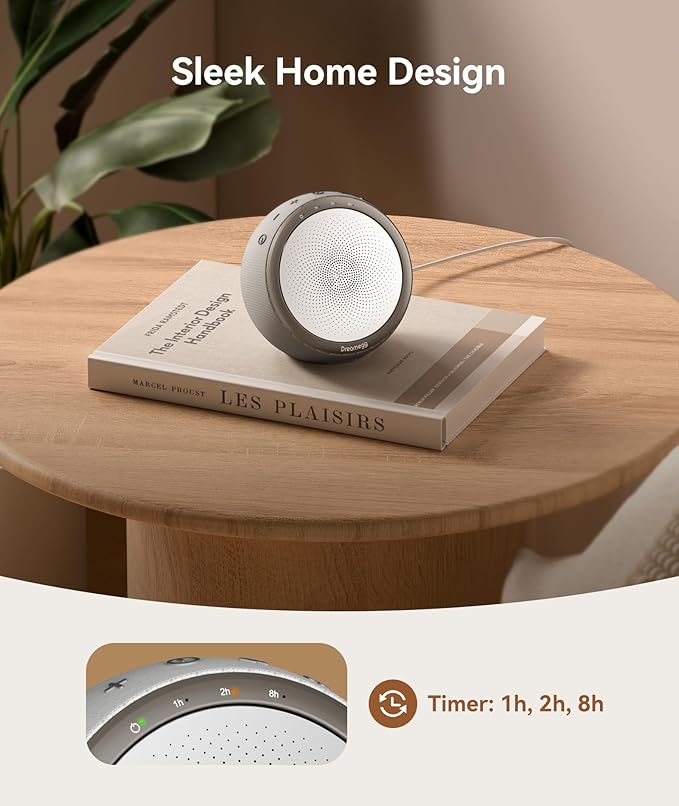 Dreamegg White Noise Machine for Adults - 10W Powerful Sound Machine with 29 Soothing Sounds, Noise Masking for Snoring, Traffic & Office Privacy, Ideal for Home, Travel & Deep Sleep - Bloomnest